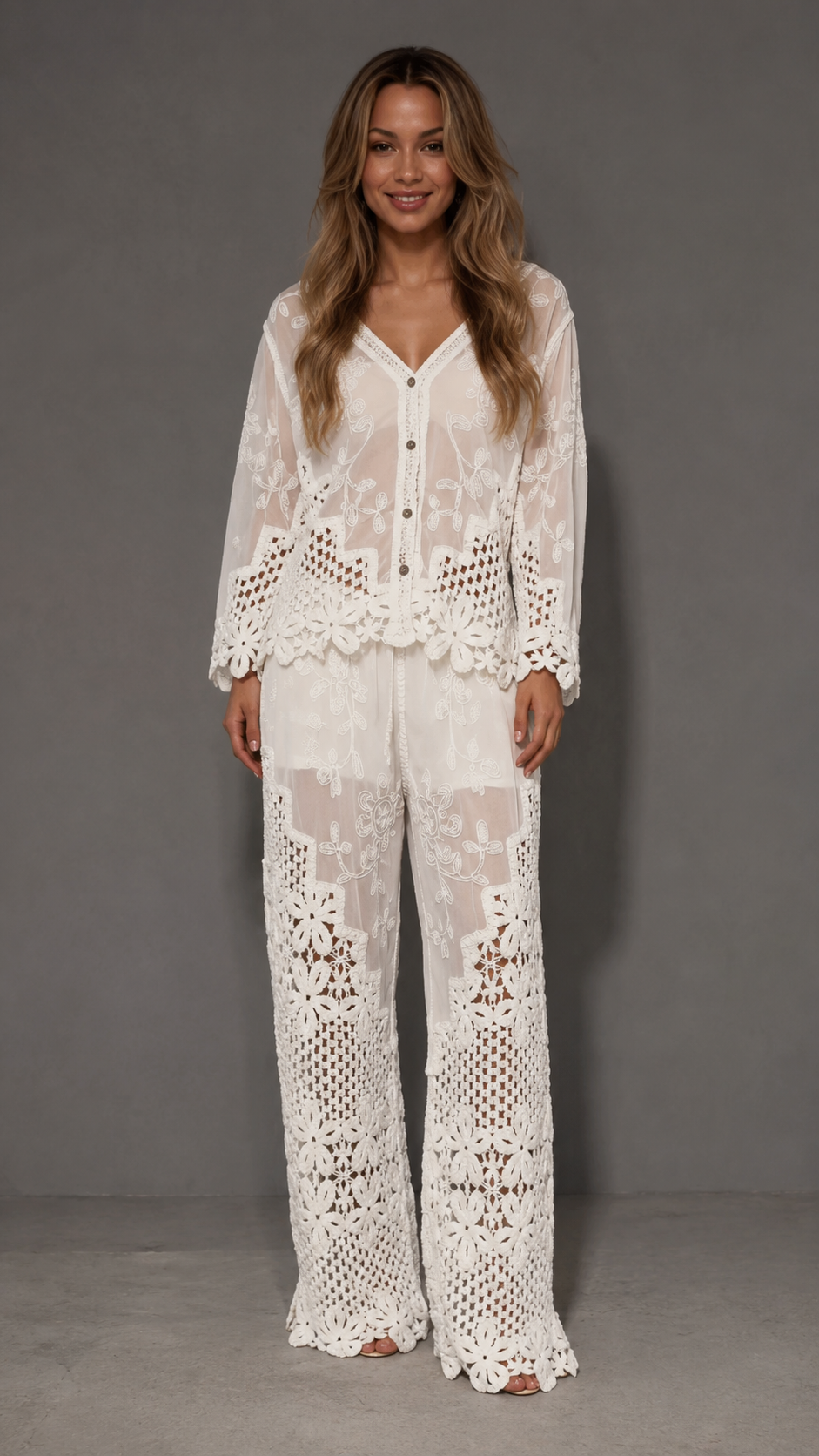 Embroidered Lace Set