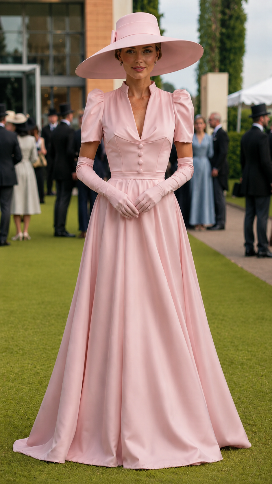 Ivory Puff Sleeve Gown