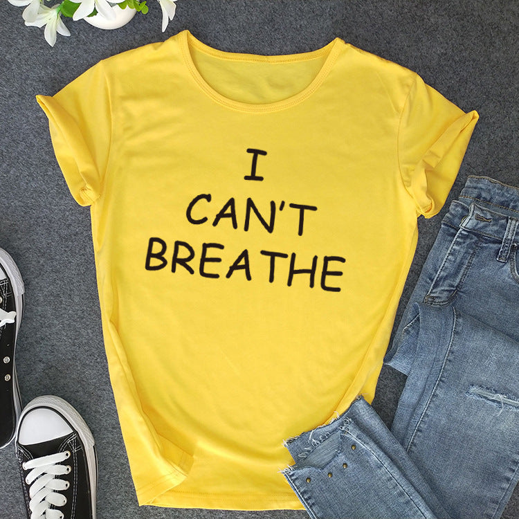 European and American printed t-shirt women