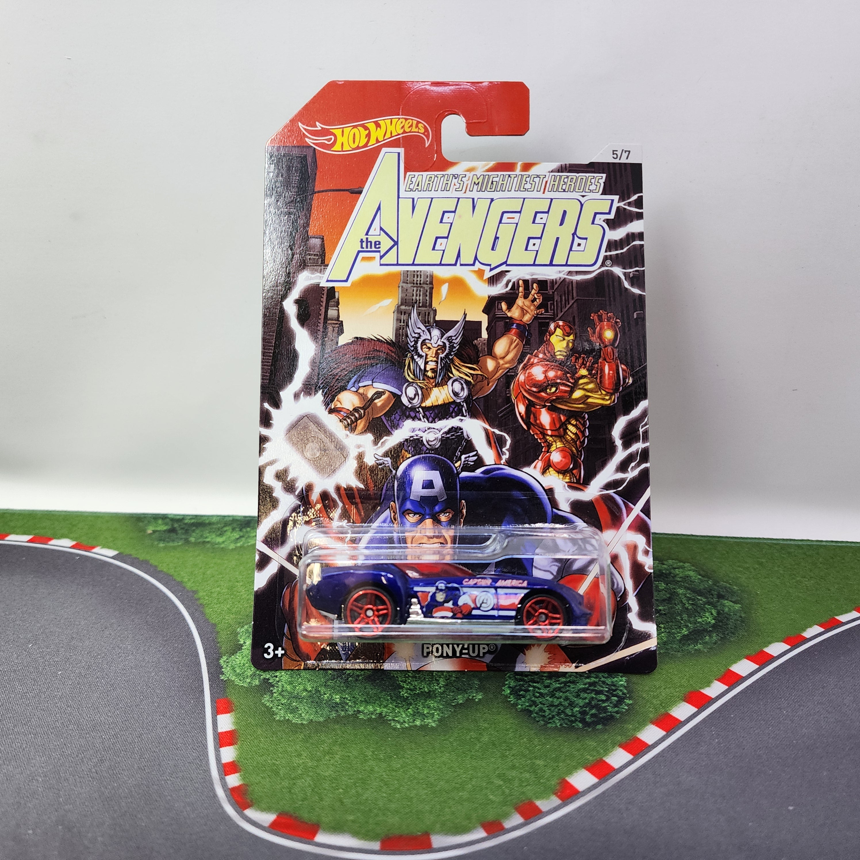 Pony Up Captain America * Hot Wheels Avenger