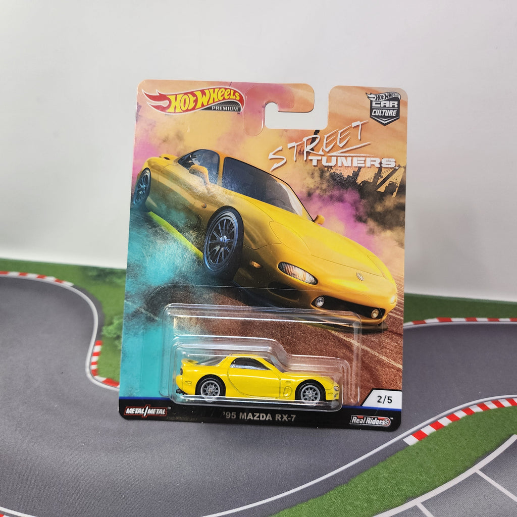 95 Mazda RX-7 * Yellow * Hot Wheels Car Culture Street Tuners
