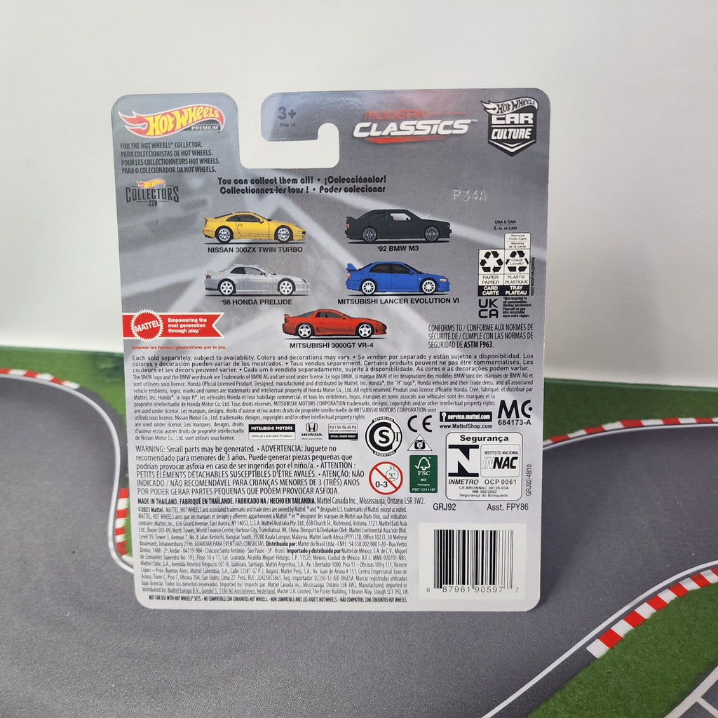 92 BMW M3 * BLACK * Hot Wheels Car Culture Modern Classics