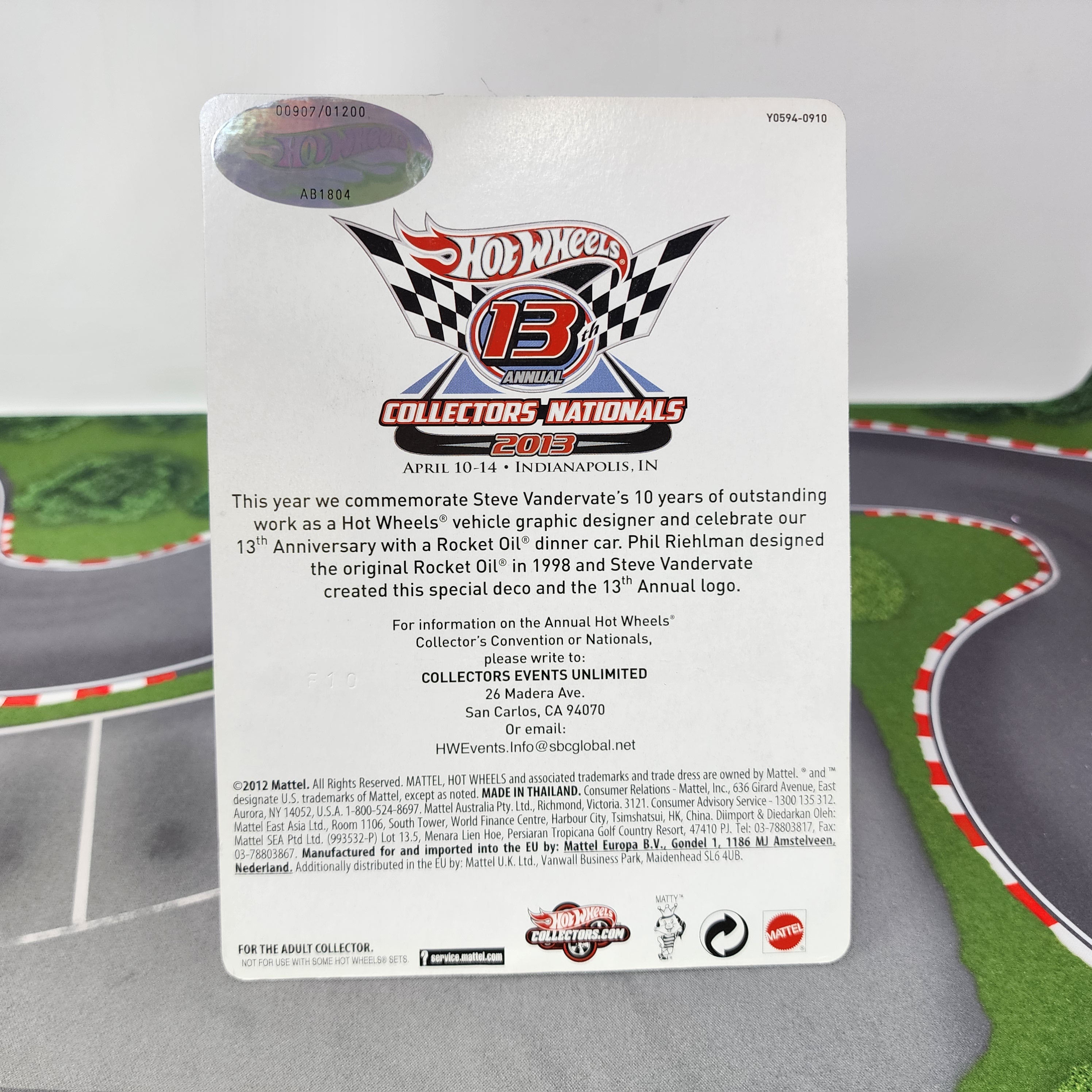 Rocket Oil * Hot Wheels Nationals 13th Indianapolis