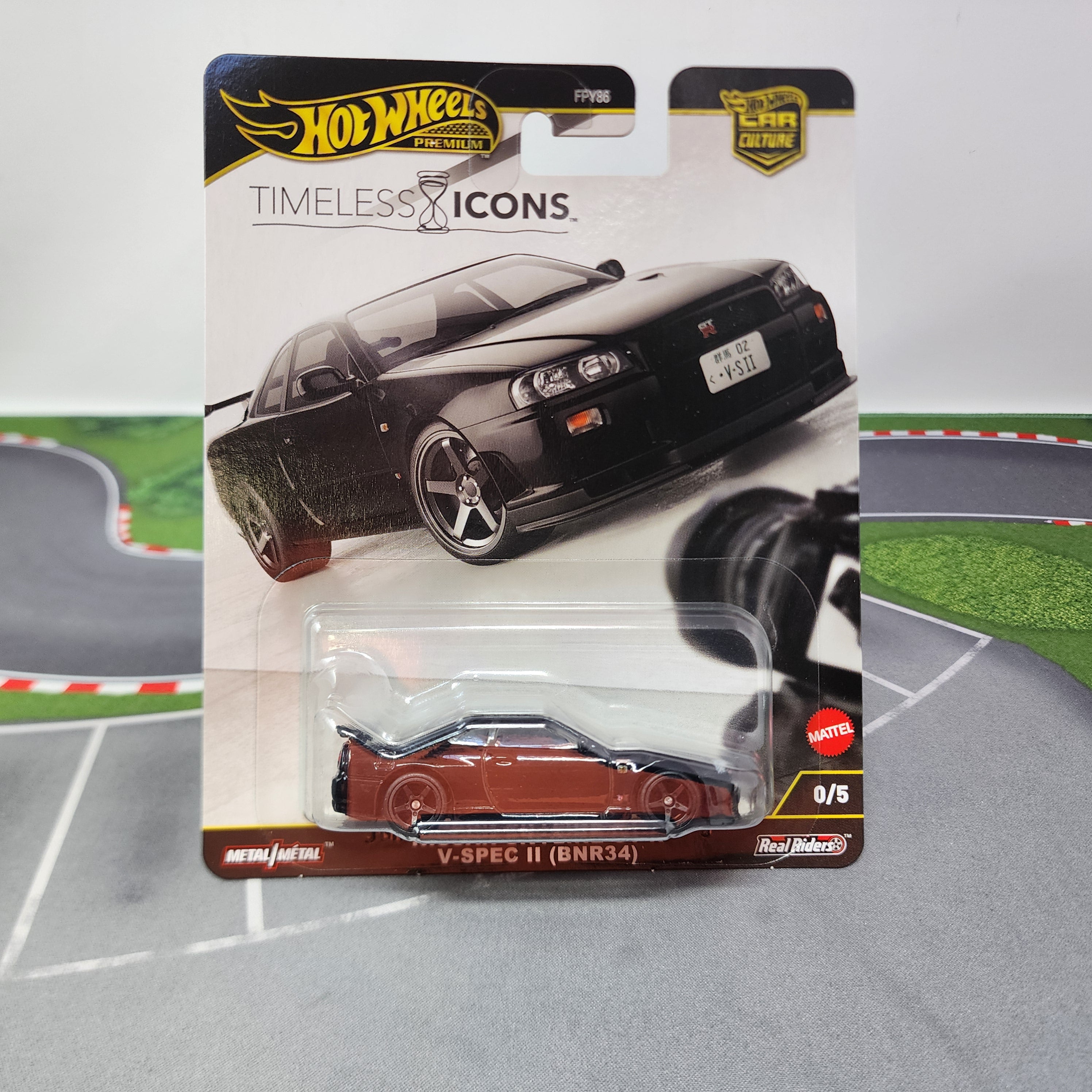 V-Spec II Nissan Skyline GT-R R34 0/5 * Black CHASE * Hot Wheels Car Culture Timeless Icons