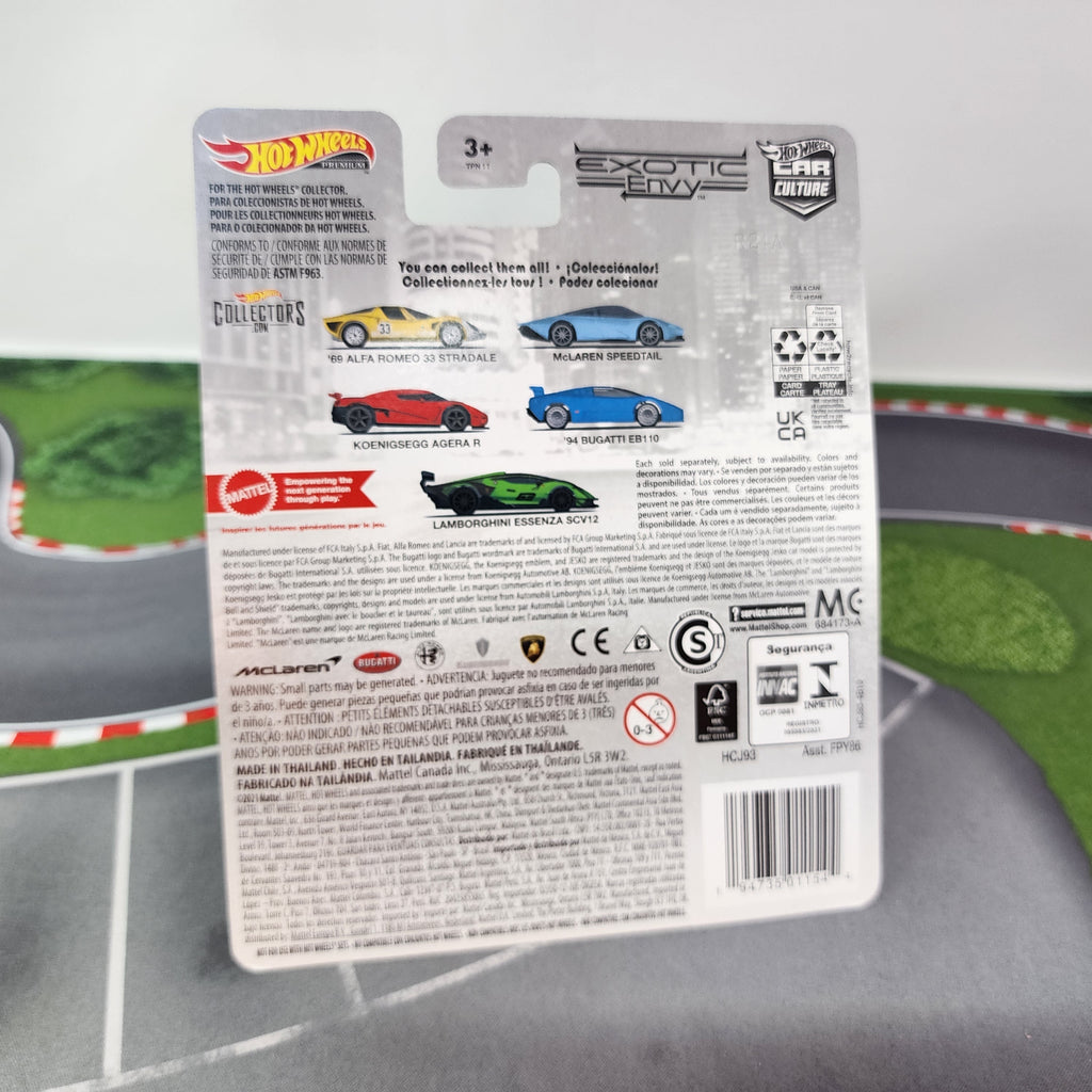 Lamborghini Essenza SCV12 0/5 * Black CHASE * Hot Wheels Car Culture Exotic Envy