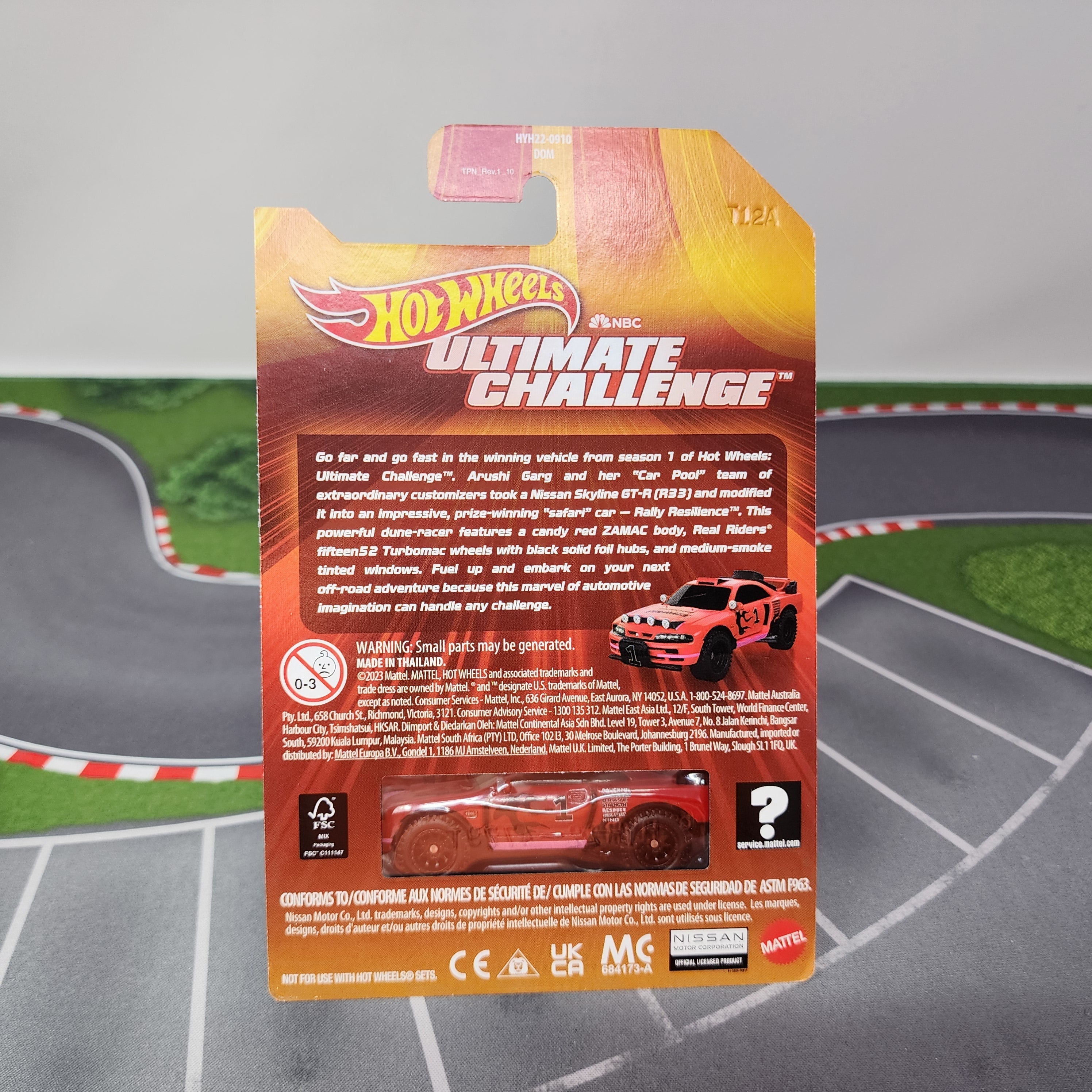 Rally Nissan Skyline R33 Ultimate Challenge NBC * Hot Wheels Red Line Club RLC