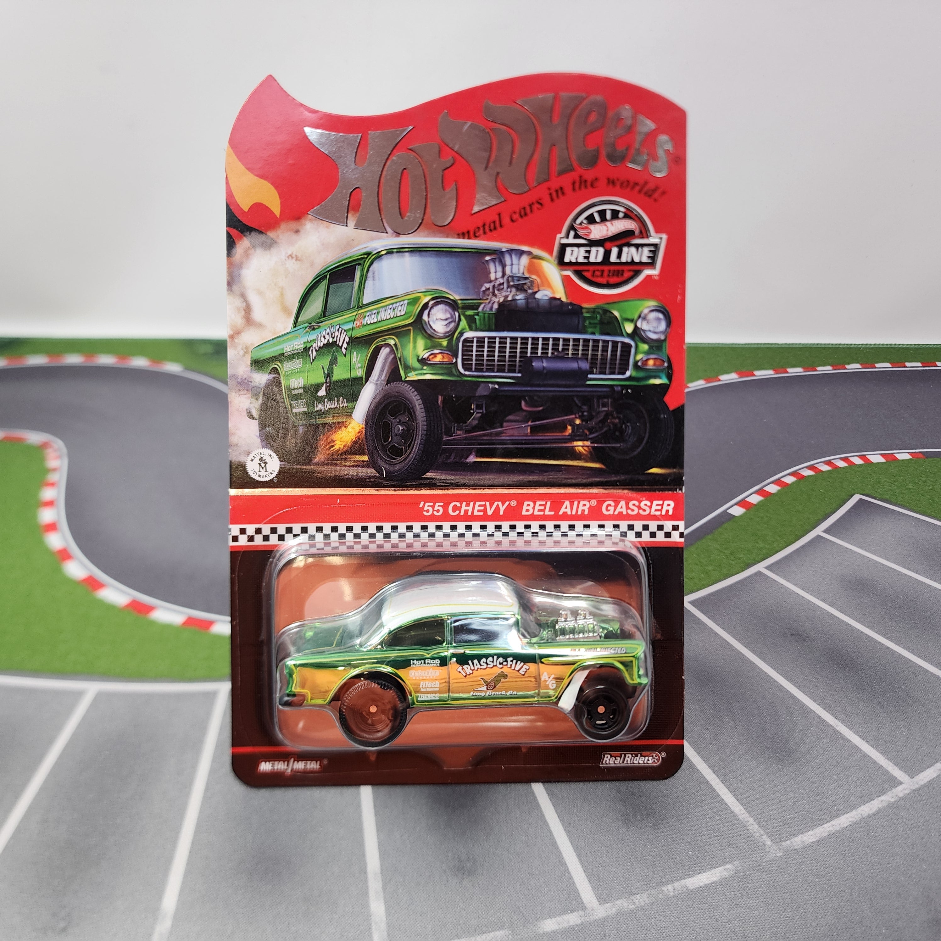 55 chevy Bel air Gasser Triassic-Five * Hot Wheels Red Line Club RLC