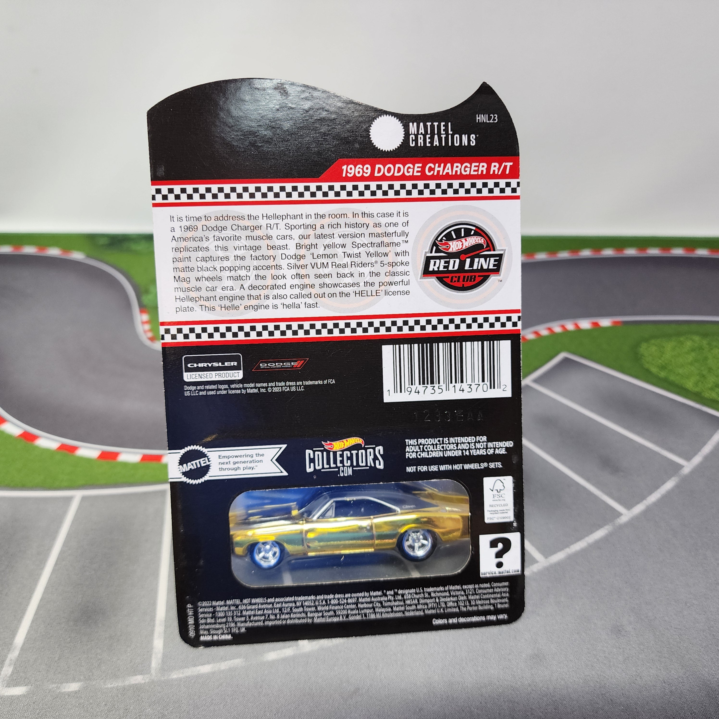 1969 Dodge Charger R/T * Hot Wheels Red Line Club RLC