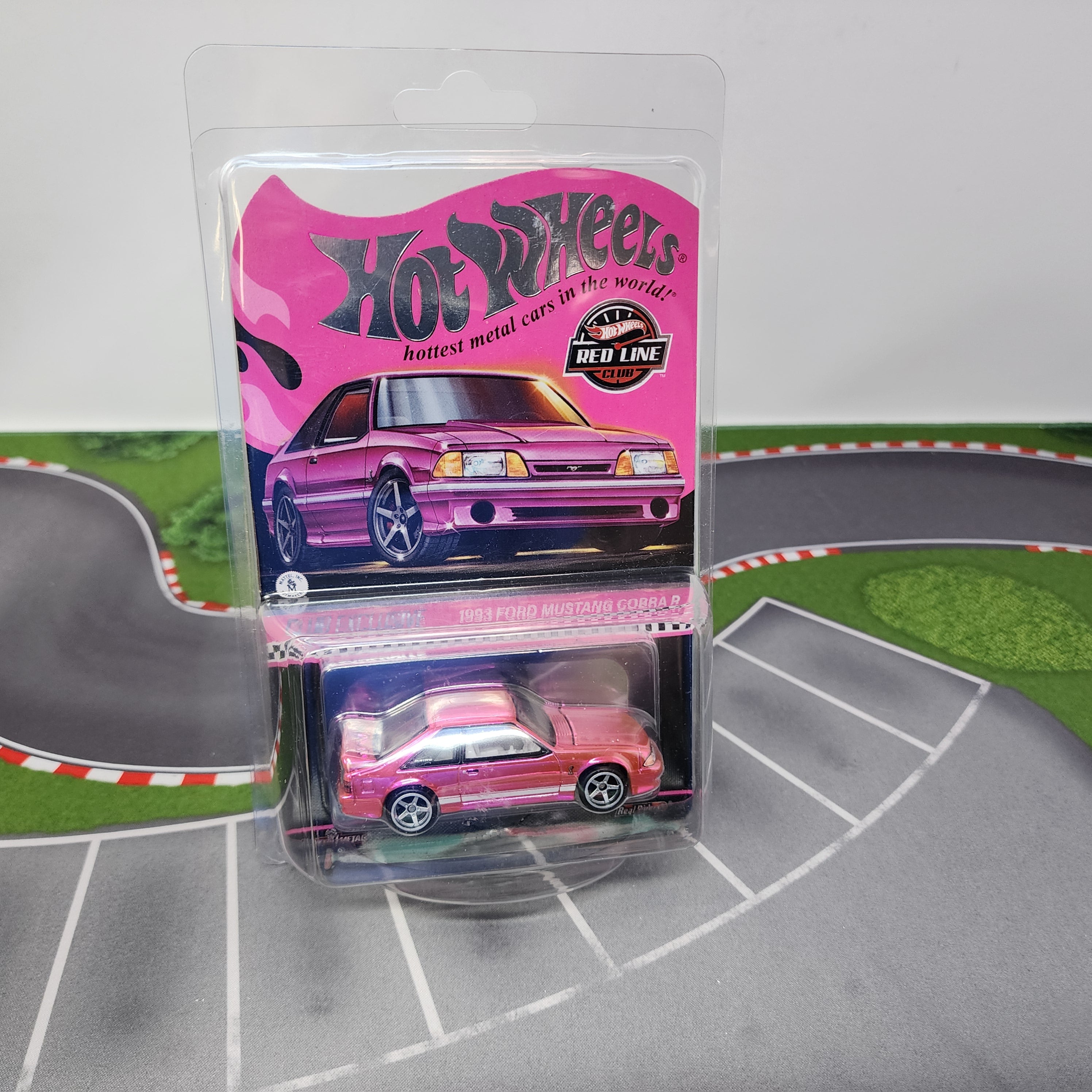 1993 Ford Mustang Cobra R * Pink Party Car * Hot Wheels Red Line Club RLC