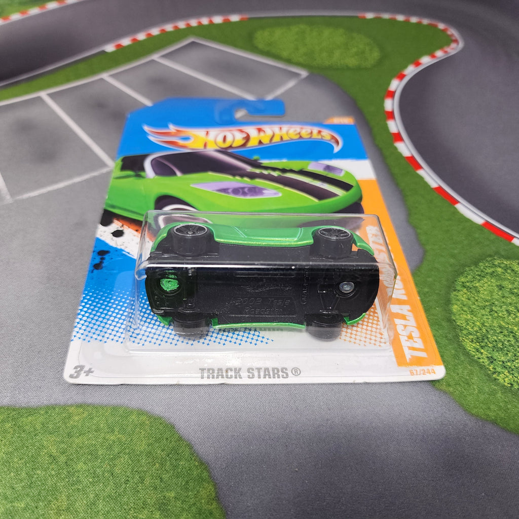 Tesla Roadster #67 * Green * Hot Wheels 2011