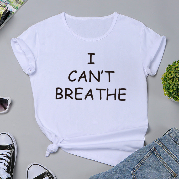 European and American printed t-shirt women