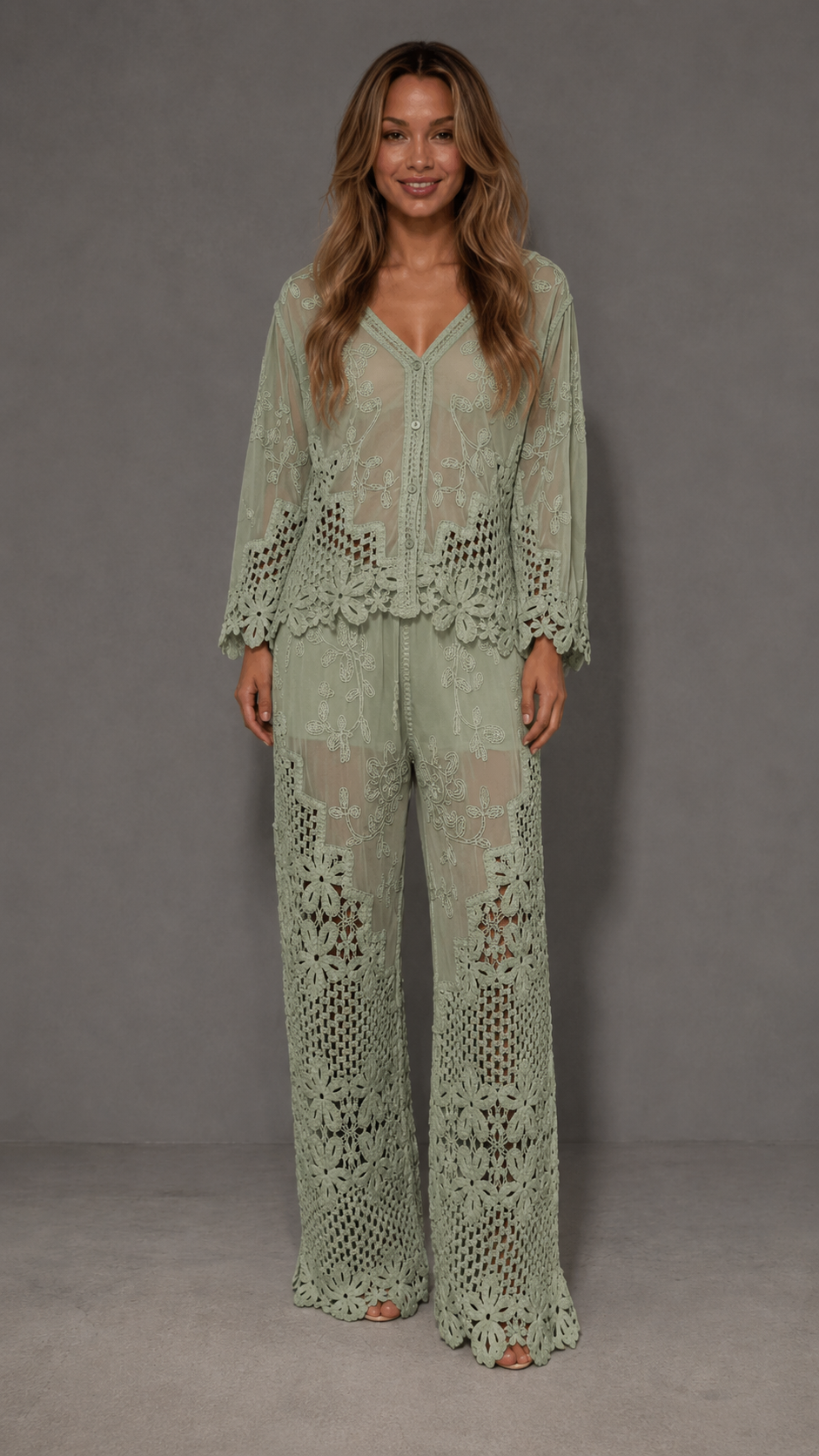 Embroidered Lace Set