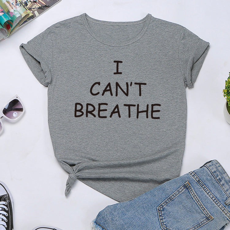 European and American printed t-shirt women