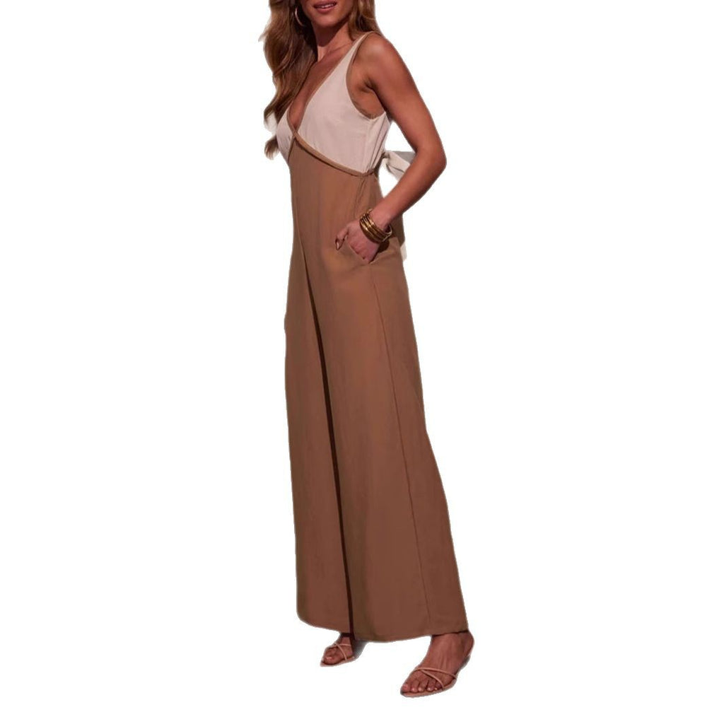 Fashion Special Multicolor Bust Jumpsuit Women