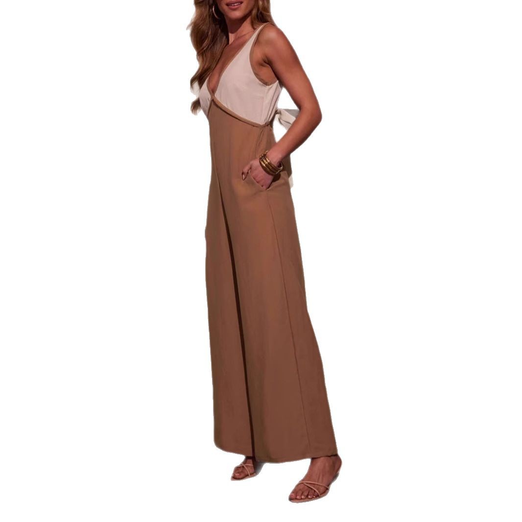 Fashion Special Multicolor Bust Jumpsuit Women