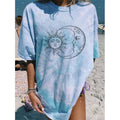 Letter Print Round Neck T-shirt Women Short-sleeved Loose White T-shirt