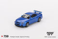 MINI GT 1:64 Nissan Skyline GT-R (R34) V-Spec Bayside Blue