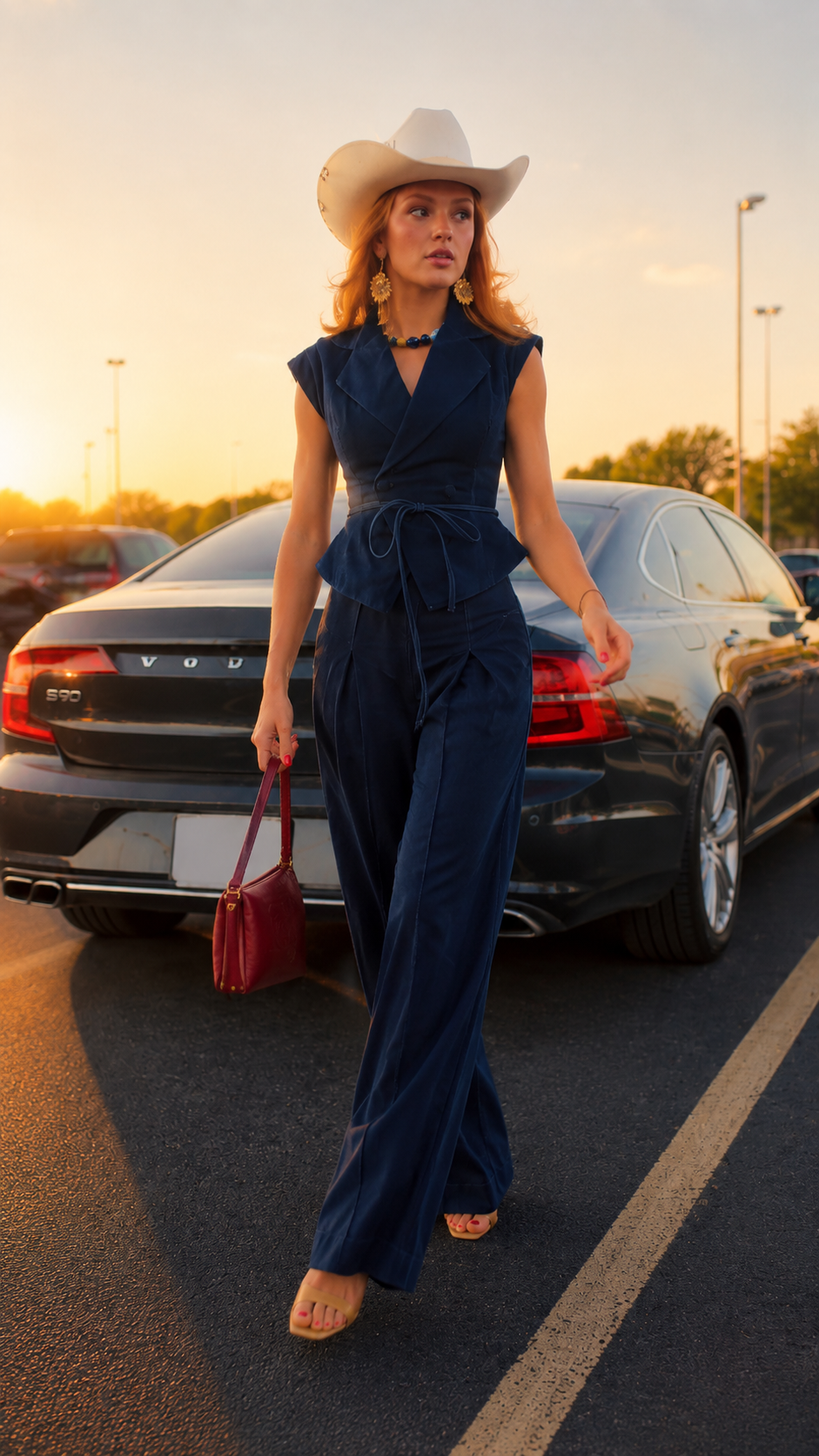 Western Chic Two-Piece Pants Set