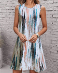 Printed Vest Style Dress Women