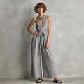 Elegant Commuter V-Neck Jumpsuit For Women
