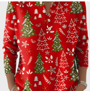 Christmas 3D Digital Print T-Shirt Women