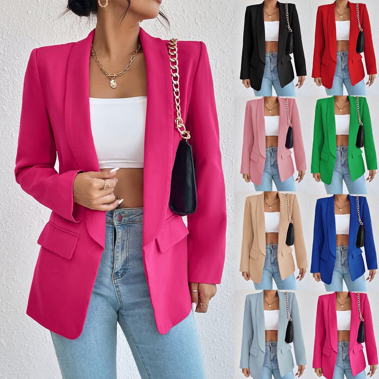 Winter Rose Fashion Suit Lapel