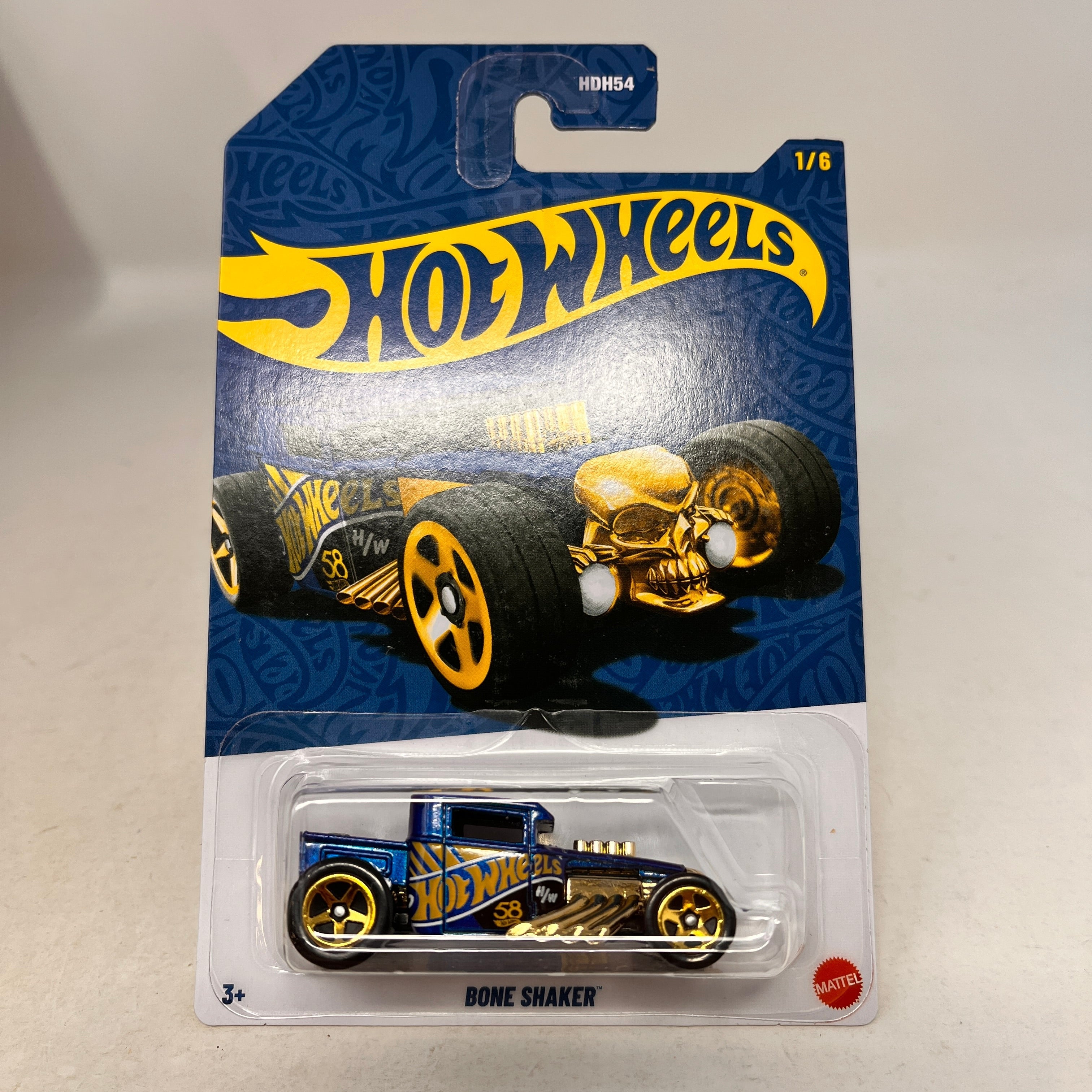 Bone Shaker * 2025 Hot Wheels 58th Anniversary Blue & Gold