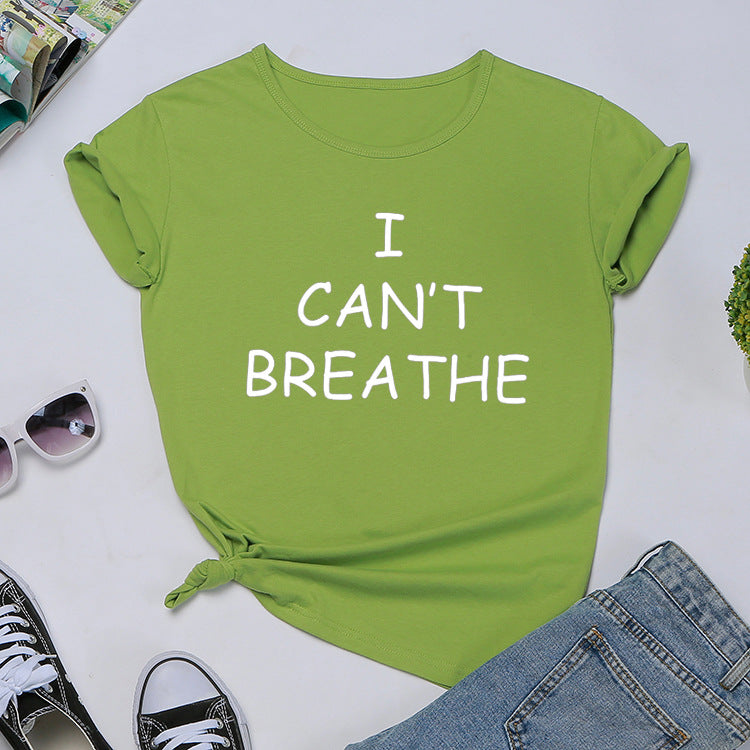 European and American printed t-shirt women