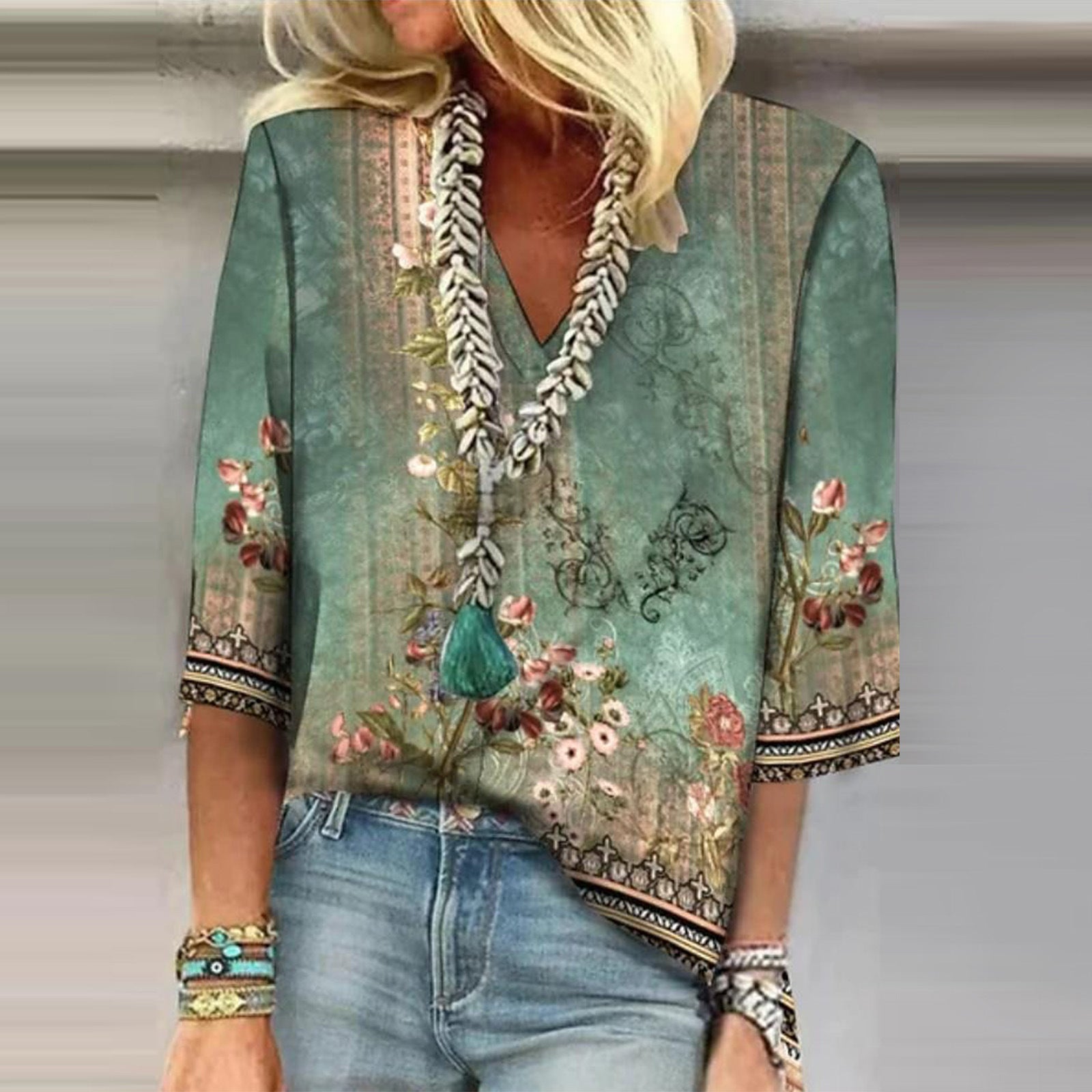 Printed Casual Sleeveless T-shirt For Women
