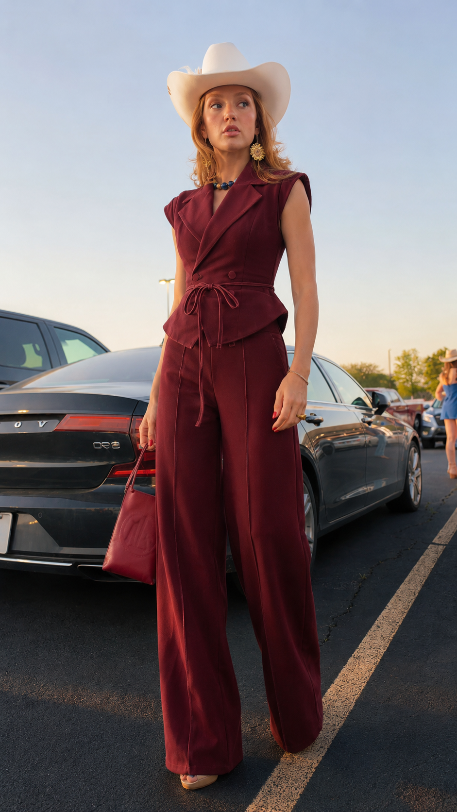 Western Chic Two-Piece Pants Set