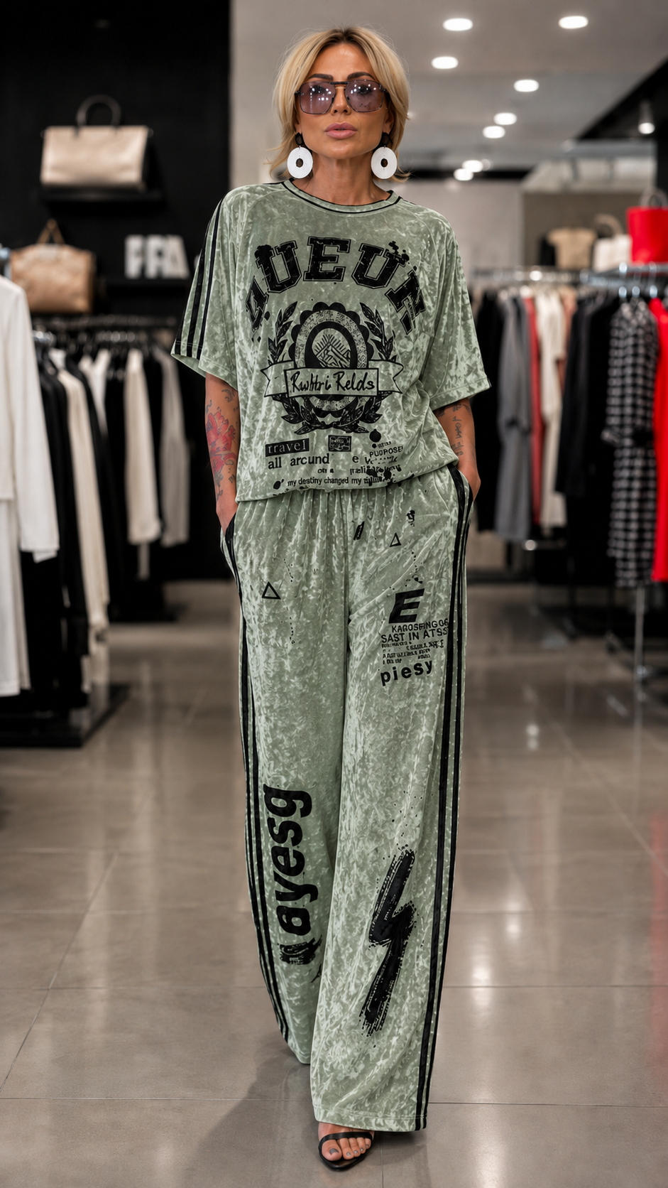 Luxe Velvet Graphic Lounge Set