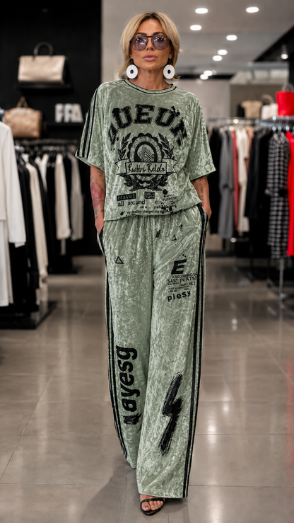 Luxe Velvet Graphic Lounge Set