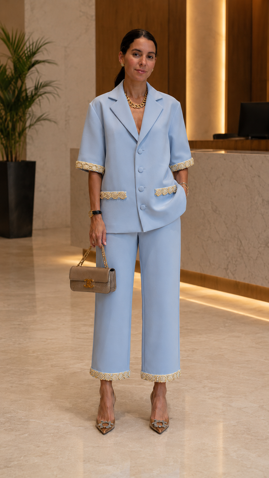 Monaco Luxe Tailored Two-Piece Set
