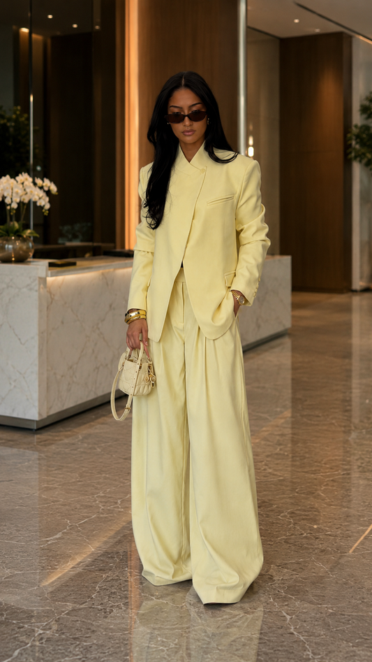 Limoncello Luxe Wide-Leg Suit Set