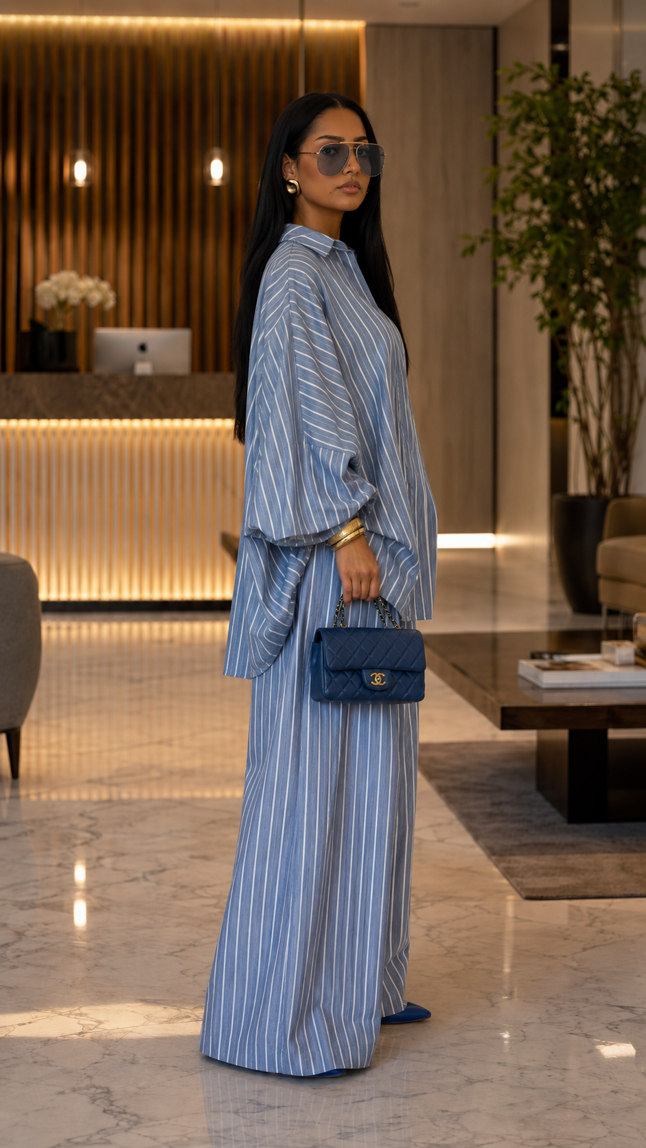Azure Riviera Oversized Stripe Resort Set