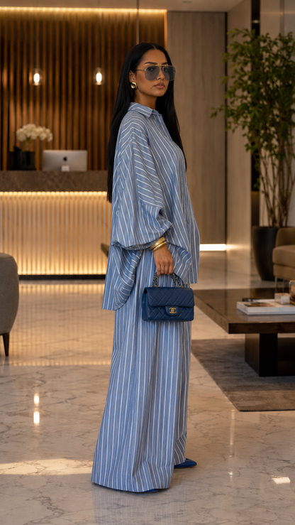 Azure Riviera Oversized Stripe Resort Set
