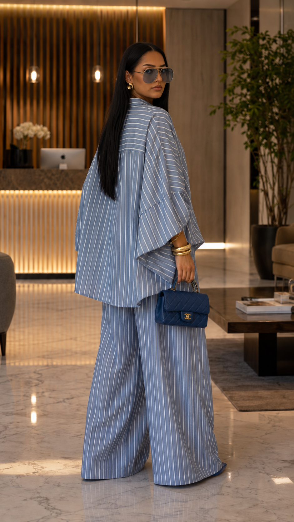 Azure Riviera Oversized Stripe Resort Set