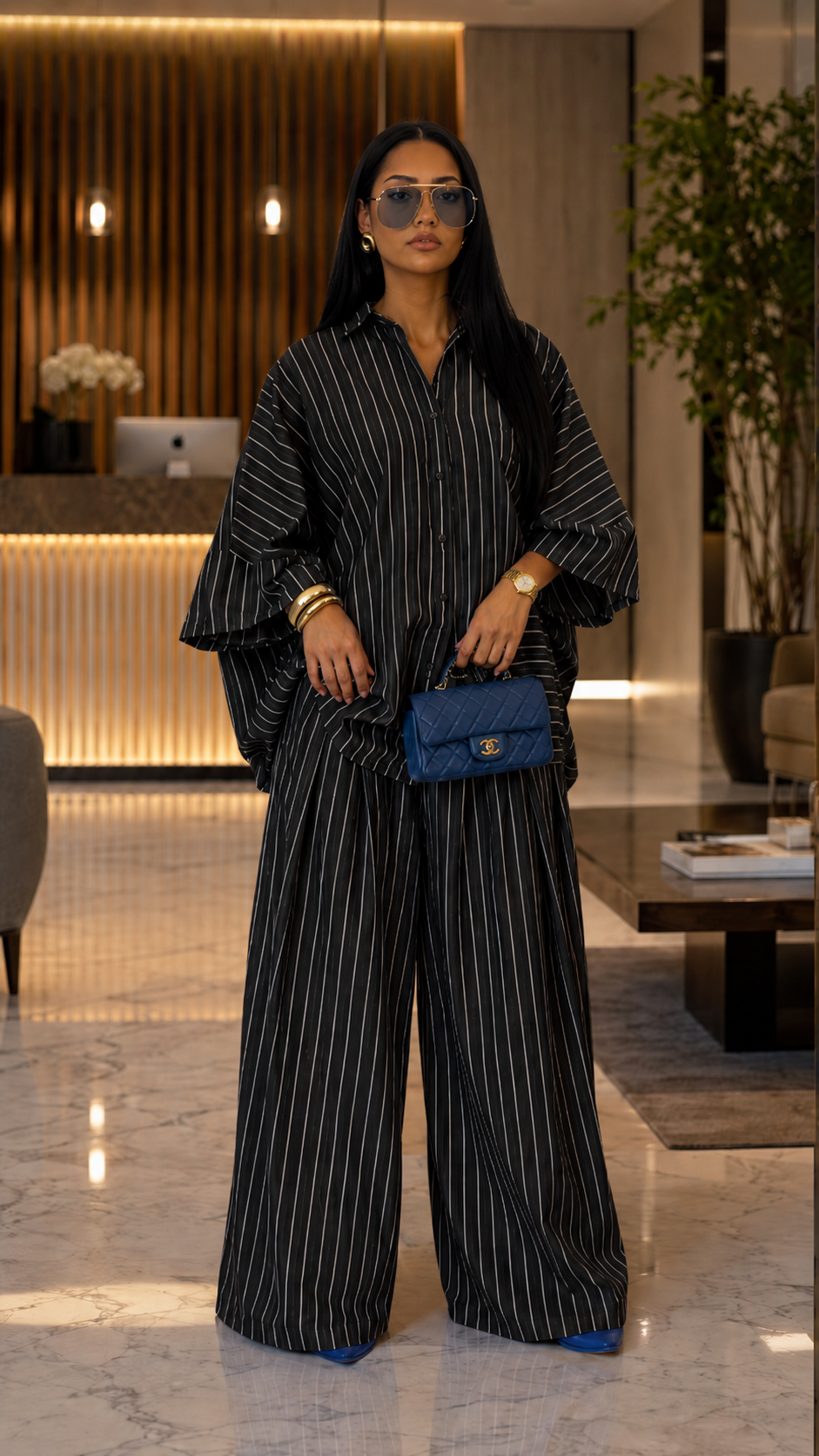 Azure Riviera Oversized Stripe Resort Set