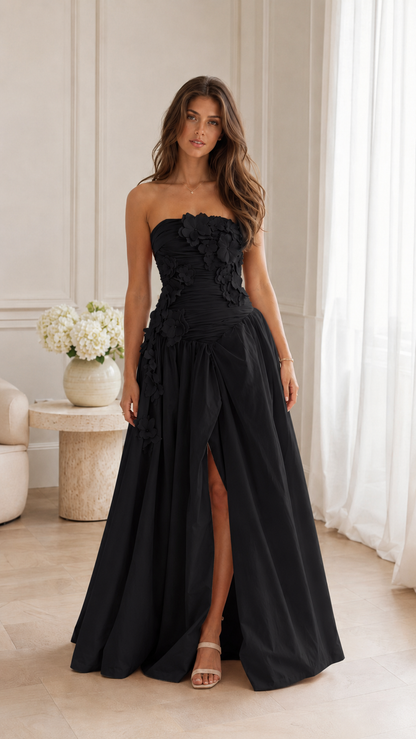 Blush Petal Strapless Ball Gown