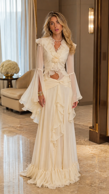 Isla Romance Chiffon Maxi Set