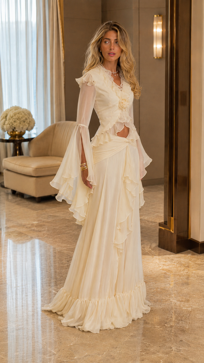 Isla Romance Chiffon Maxi Set