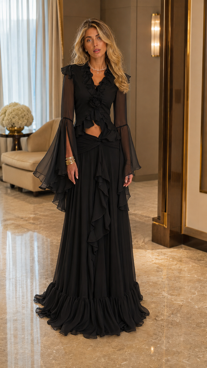 Isla Romance Chiffon Maxi Set