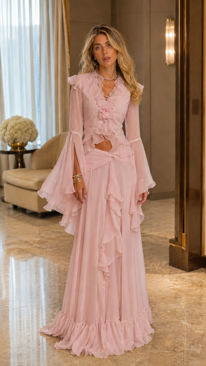 Isla Romance Chiffon Maxi Set