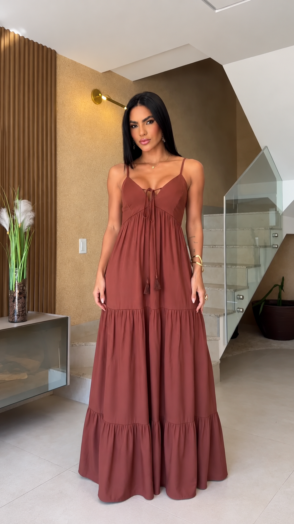 Sienna Sunset Tiered Maxi Dress