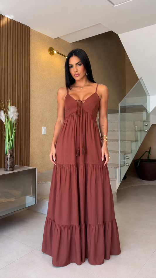 Sienna Sunset Tiered Maxi Dress