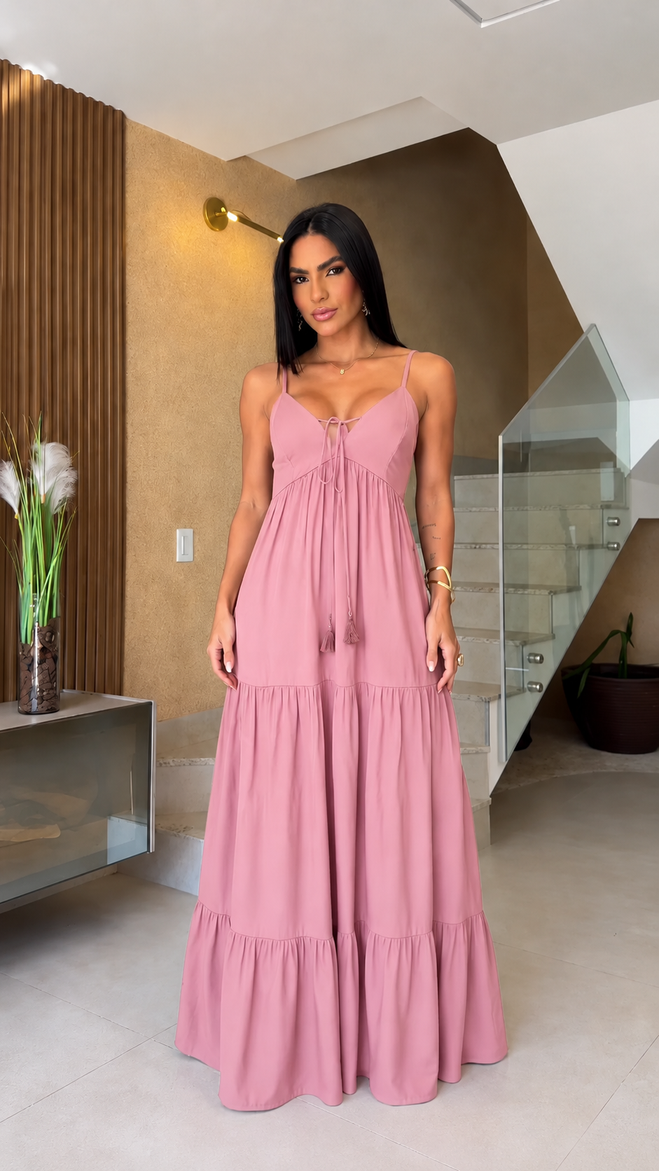 Sienna Sunset Tiered Maxi Dress