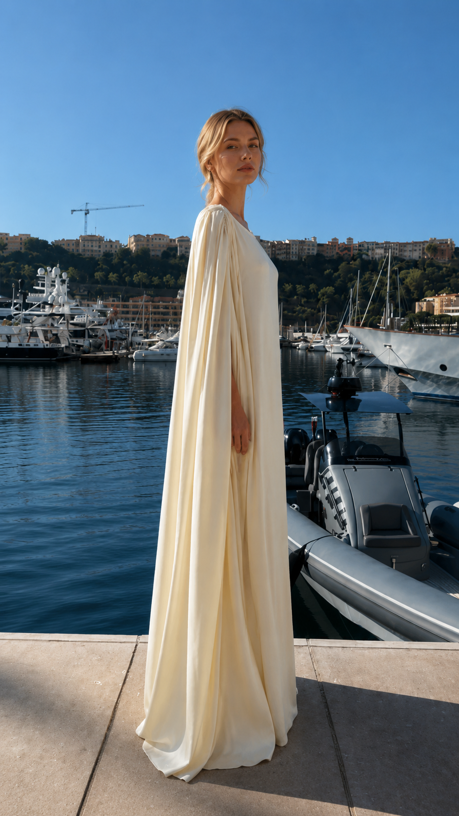 Celeste Cape Sleeve Maxi Gown