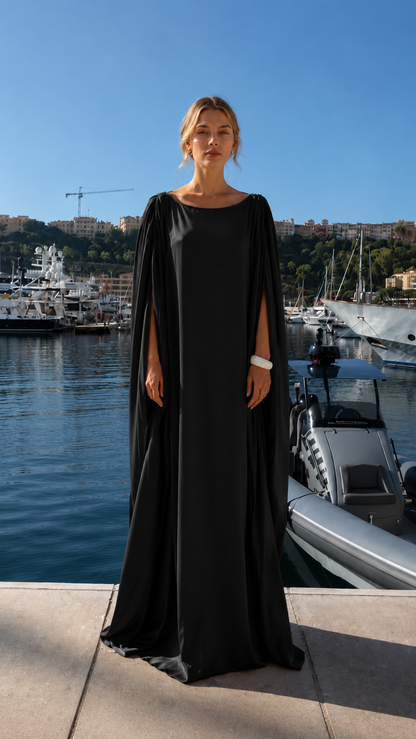 Celeste Cape Sleeve Maxi Gown