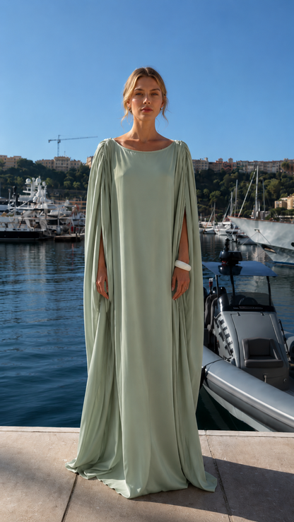 Celeste Cape Sleeve Maxi Gown