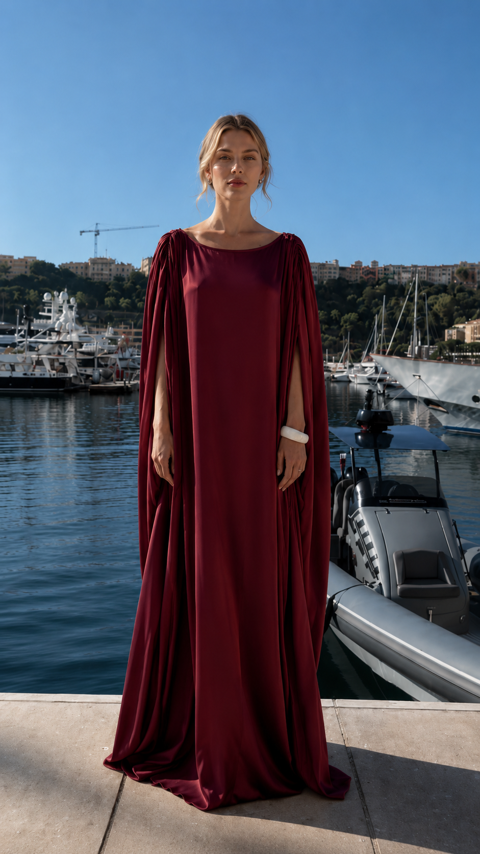 Celeste Cape Sleeve Maxi Gown